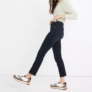 Madewell Stovepipe Jeans in a Very Dark Navy Wash